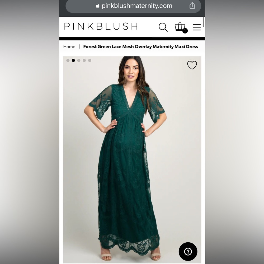 ❌SOLD ❌Pinkblush Lace Maternity Maxi Dress - Medium